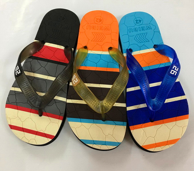  colorful stripes insole EVA outsole outdoor use mens thong